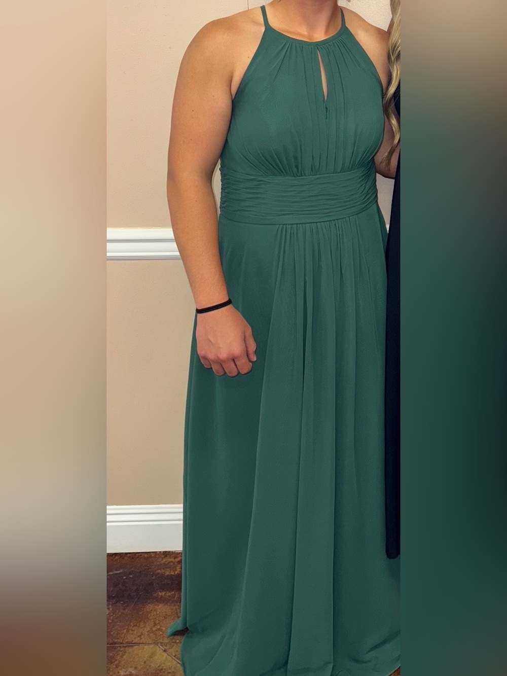 Azazie Emerald Green Halter Maxi Dress